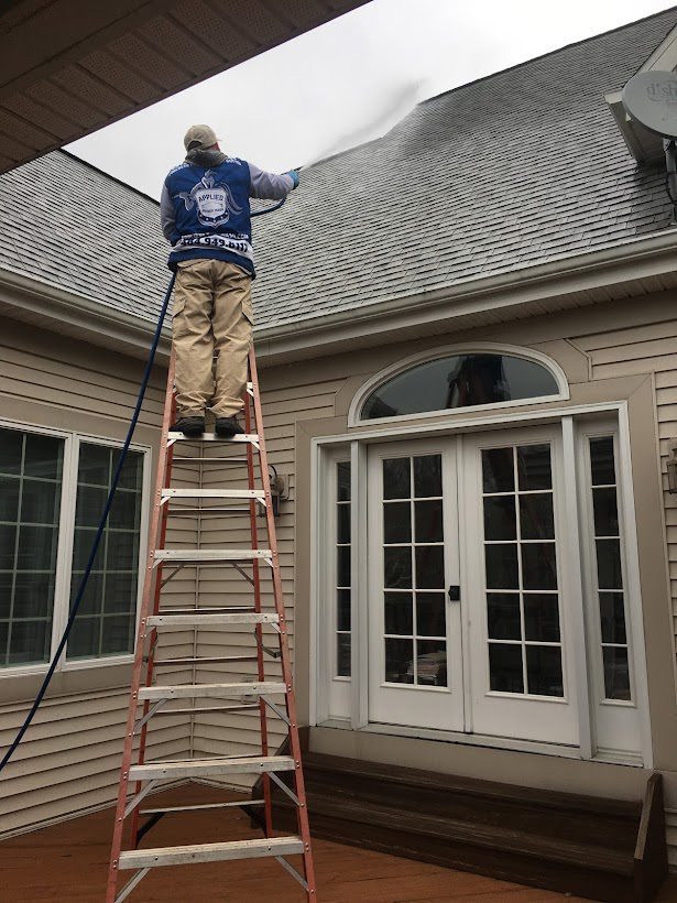 applied power wash roof soft washing